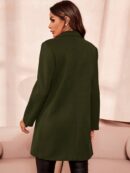 Abrigo de Lana con Solapas y Doble Botonadura