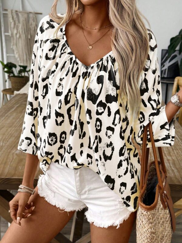 Blusa Bohemia con Cuello V y 3/4 de Manga - Image 21