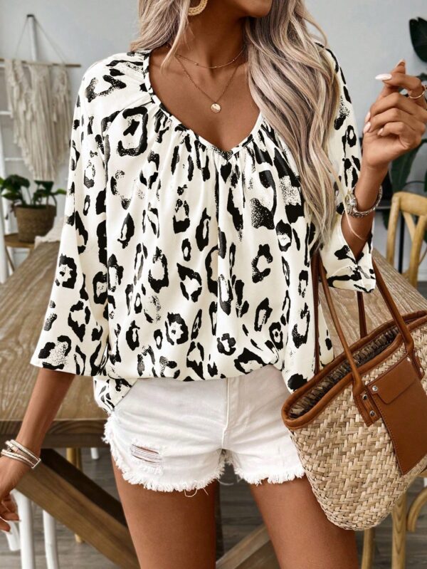 Blusa Bohemia con Cuello V y 3/4 de Manga - Image 25
