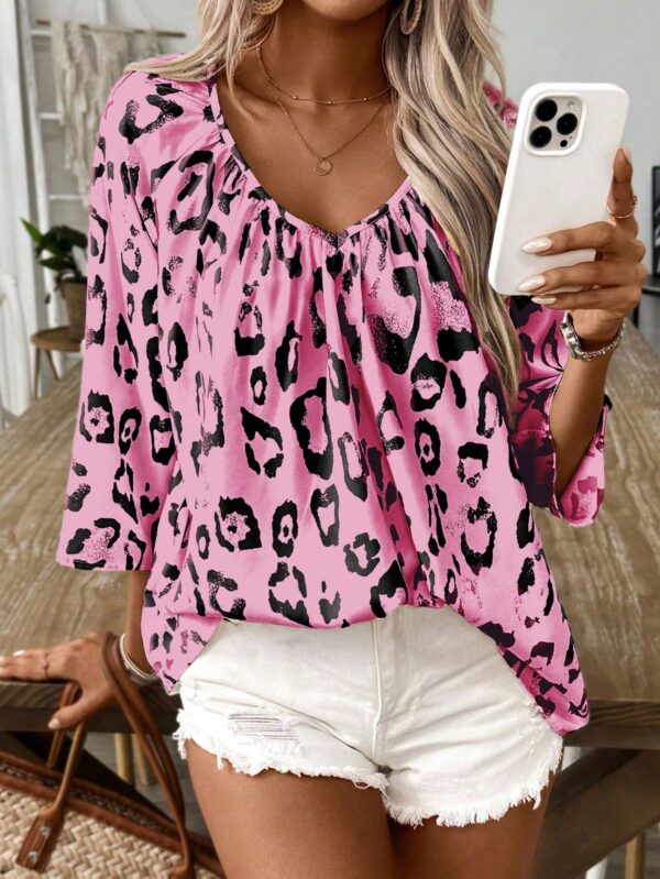 Blusa Bohemia con Cuello V y 3/4 de Manga - Image 29