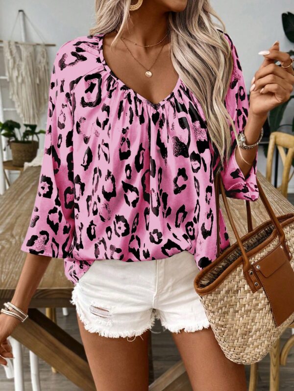 Blusa Bohemia con Cuello V y 3/4 de Manga - Image 31