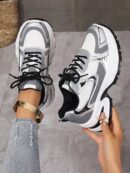 Zapatillas Deportivas Plataforma con Detalles en Bloque de Color