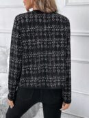 Chaqueta Elegante de Cuello Alto con Manga Larga para Otoño/Invierno