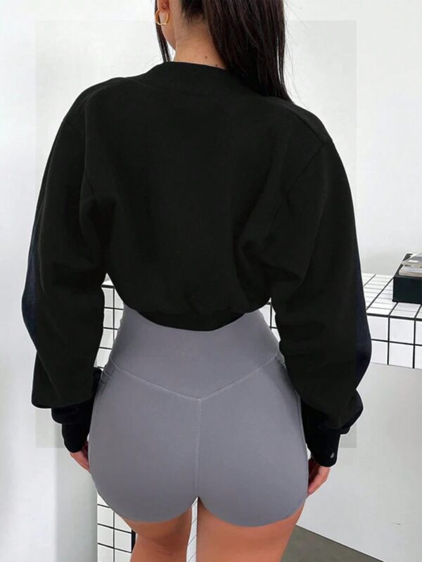 Chaqueta Crop de Manga Larga Abierta al Frente - Image 2