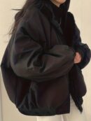 Campera Reversible con Capucha para Mujer, Gruesa para Otoño/Invierno