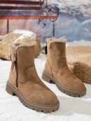 Botas de Mujer de Suela Gruesa con Cierre Lateral