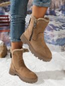 Botas de Mujer de Suela Gruesa con Cierre Lateral