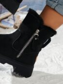 Botas de Mujer de Suela Gruesa con Cierre Lateral