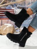 Botas de Mujer de Suela Gruesa con Cierre Lateral