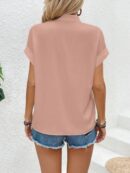 Blusa Batwing Manga Corta en Color Sólido