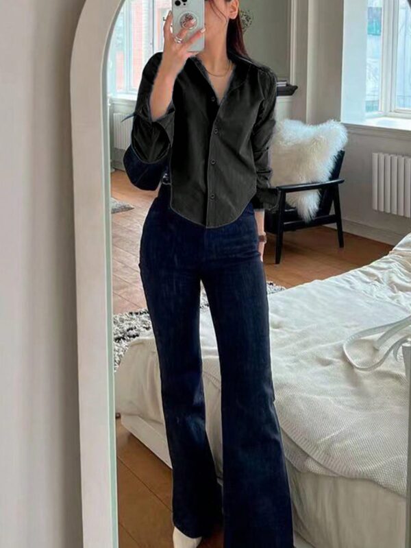 Blusa de Mujer Larga y Simple con Mangas Largas - Image 14