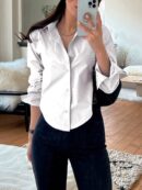 Blusa de Mujer Larga y Simple con Mangas Largas