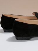 Mocasines Planos de Punta Cuadrada con Cadena Metálica para Mujer