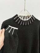 Sweater Casual Oversize con Cuello y Puños Estampados