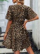 Vestido Casual Cuello en V con Mangas Mariposa