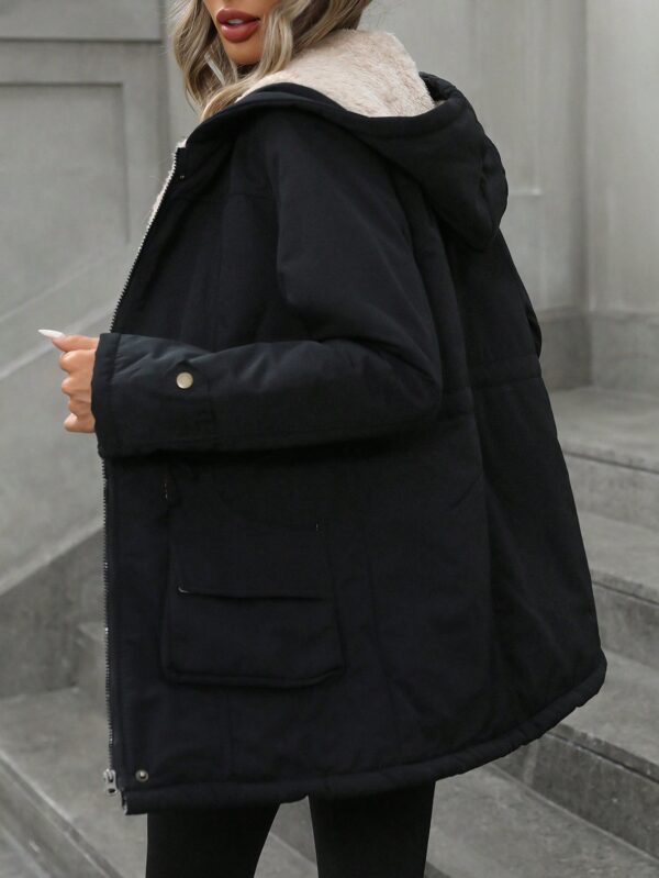 Abrigo Acolchado Casual con Capucha y Cintura Ajustable - Image 14