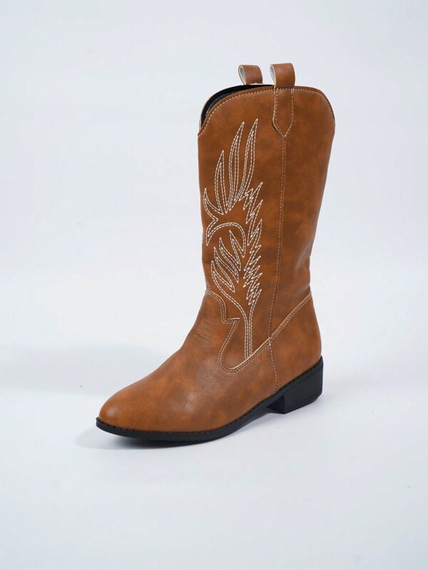 Botas de Tacón Alto Bordadas Elegantes para Mujer - Image 2