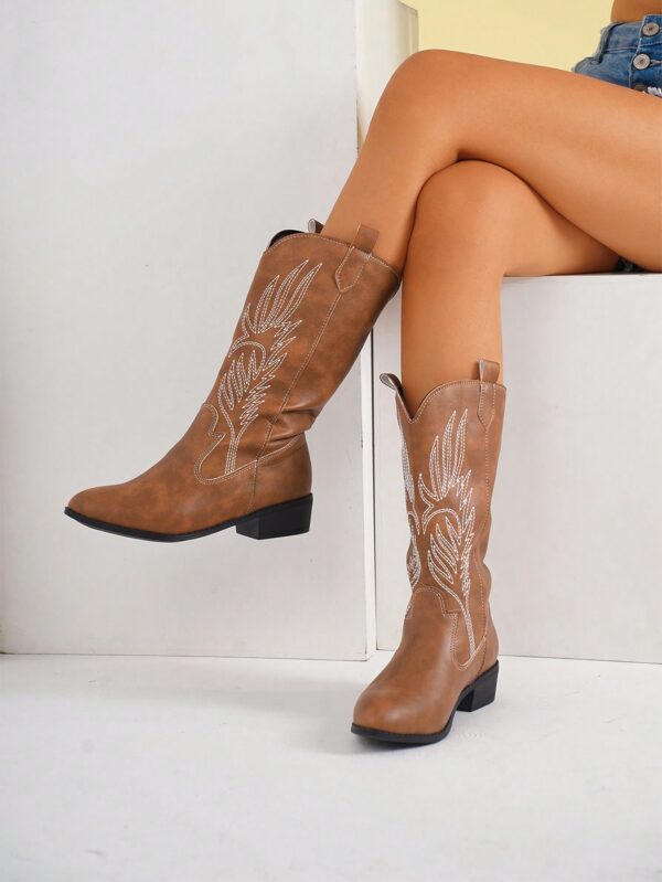 Botas de Tacón Alto Bordadas Elegantes para Mujer - Image 8