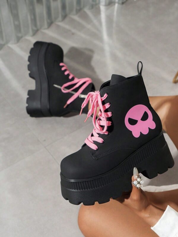 Botas de Plataforma con Cordones para Mujer Talla Grande - Image 8