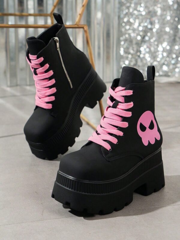 Botas de Plataforma con Cordones para Mujer Talla Grande - Image 9