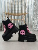 Botas de Plataforma con Cordones para Mujer Talla Grande