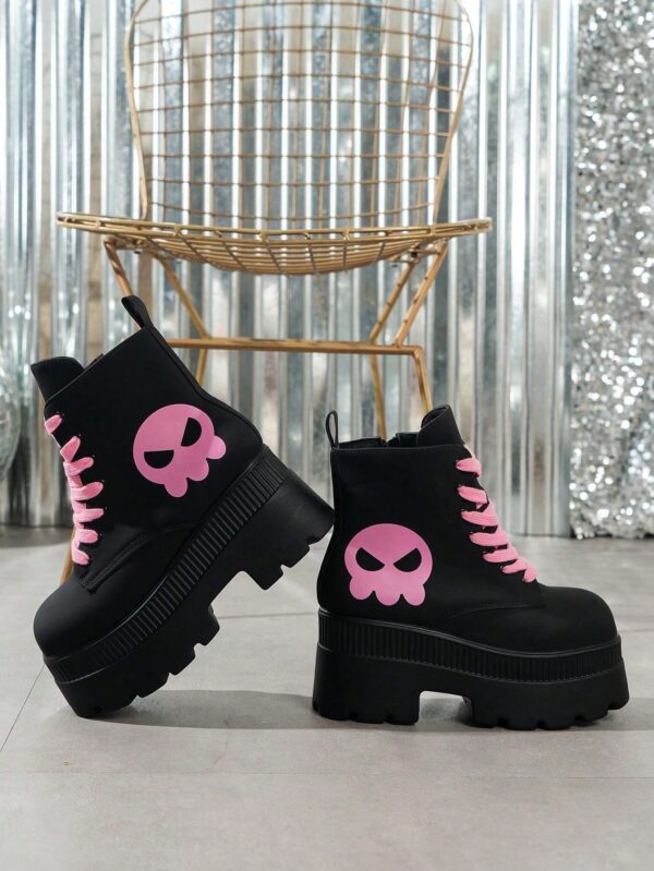 Botas de Plataforma con Cordones para Mujer Talla Grande - Image 7