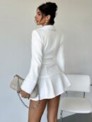 Abrigo Largo A-Line de Invierno con Cuello en Falso Piel