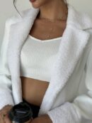 Abrigo Largo A-Line de Invierno con Cuello en Falso Piel