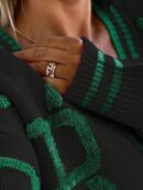 Sweater Tejido de Otoño/Invierno con Cuello en V y Botones