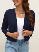 Chaqueta Corta Negra de Trabajo para Mujer, Temporada Primavera