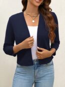 Chaqueta Corta Negra de Trabajo para Mujer, Temporada Primavera