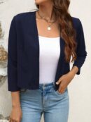 Chaqueta Corta Negra de Trabajo para Mujer, Temporada Primavera