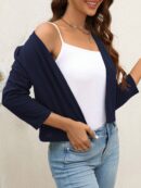 Chaqueta Corta Negra de Trabajo para Mujer, Temporada Primavera