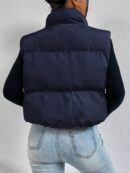 Chaleco Casual con Cremallera Frontal en Color Sólido