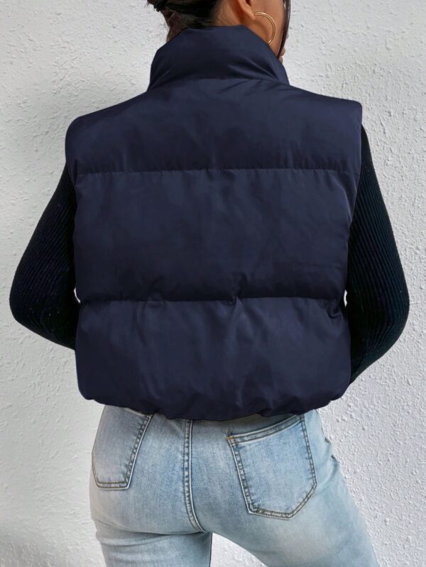 Chaleco Casual con Cremallera Frontal en Color Sólido - Image 18