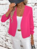 Chaqueta Elegante Negra con Mangas Plisadas Largas