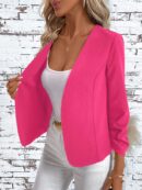 Chaqueta Elegante Negra con Mangas Plisadas Largas