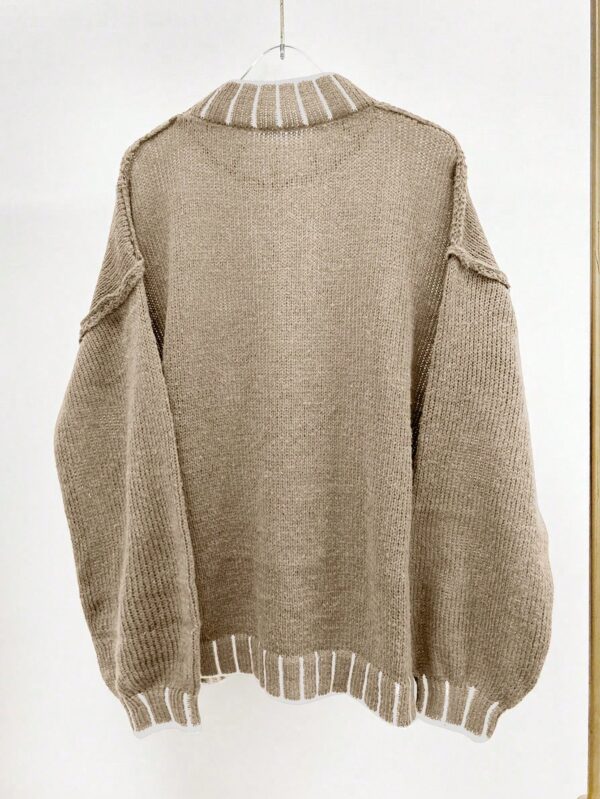 Sweater Casual Oversize con Cuello y Puños Estampados - Image 19