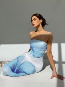 Vestido Tubo Asimétrico para Cena Romántica sin Mangas