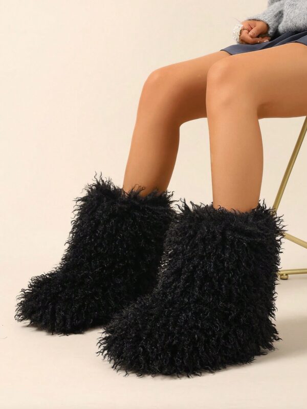 Botas de Nieve Peludas de Caña Media para Mujer - Image 20