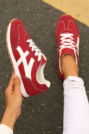 Zapatillas Deportivas con Plataforma y Encaje de Vellón