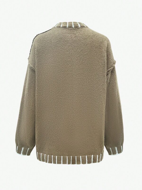 Sweater Casual Oversize con Cuello y Puños Estampados - Image 23