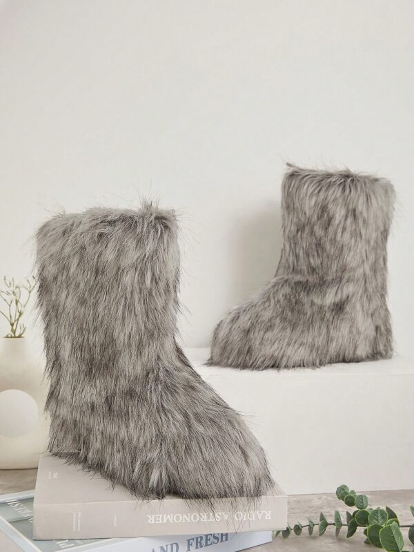 Botas de Nieve de Plataforma Alta en Gamuza Sintética - Image 13