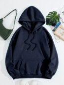 Buzo Oversize con Capucha y Estampado Geométrico & de Leopardo
