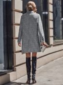 Abrigo de Lana Estilo Casual con Solapa y Botón Único