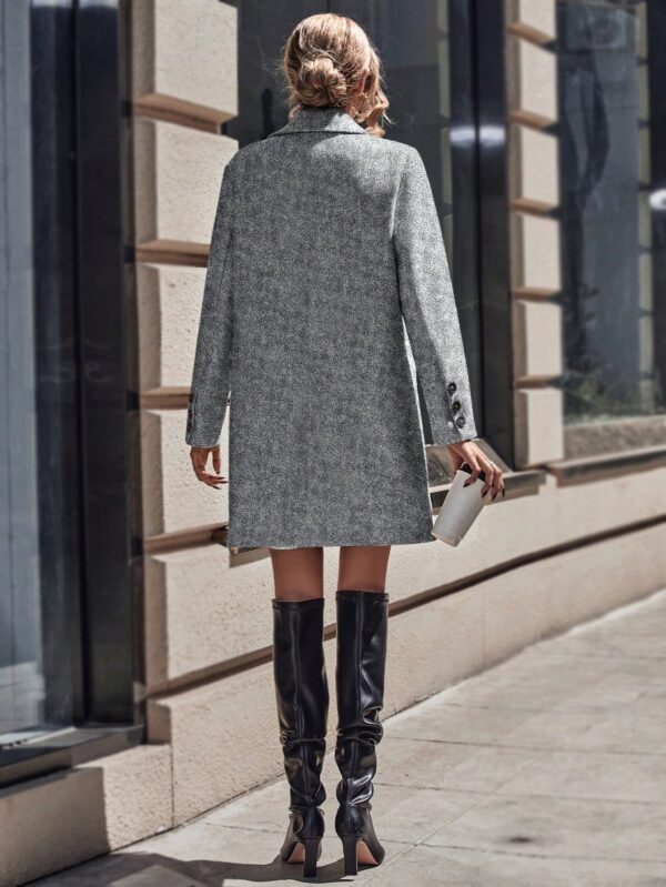 Abrigo de Lana Estilo Casual con Solapa y Botón Único - Image 20