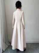 Abrigo Elegante de Invierno de Color Sólido con Cuello Alto