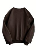 Buzo Casual de Mujer con Estampado de Letras y Cuello Redondo