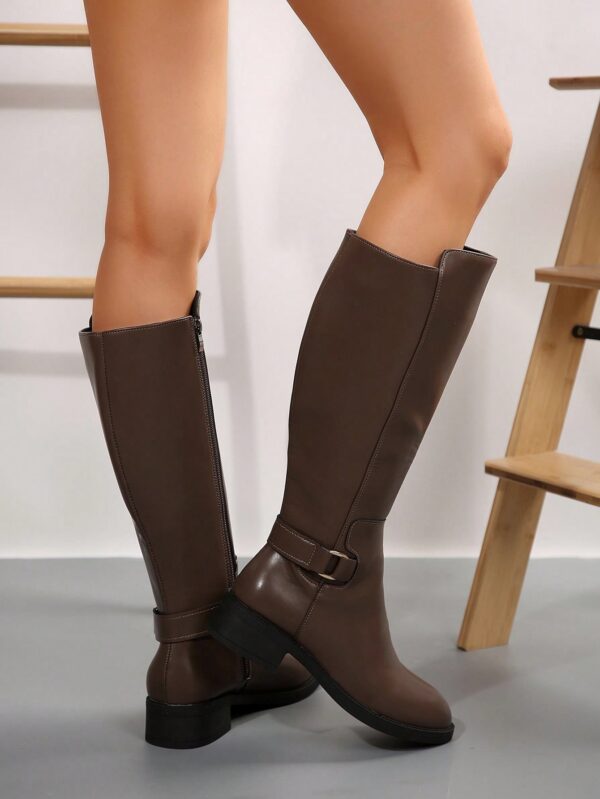 Botas de Montar Marrones con Correa de Hebilla para Invierno - Image 16