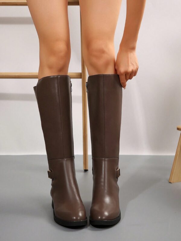Botas de Montar Marrones con Correa de Hebilla para Invierno - Image 21